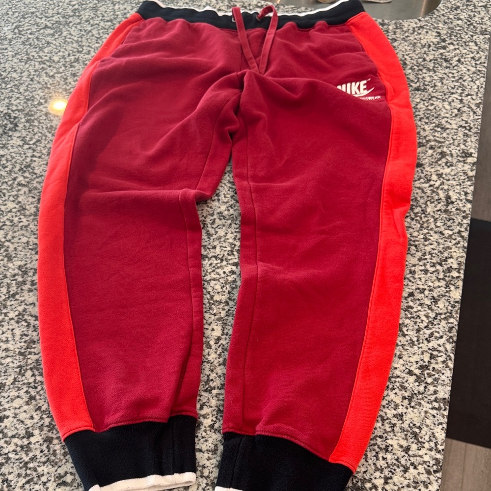 Nike women’s  Burgundy and Red Joggers